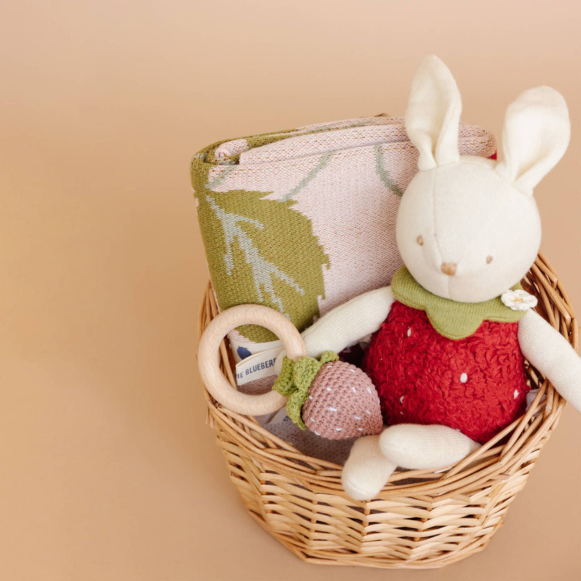 Organic Plush Bunny Strawberry