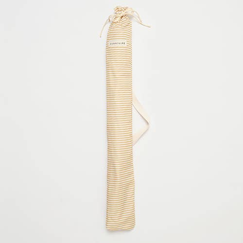 Beach Umbrella Mango Bay Golden Mustard Stripe