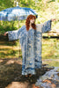 Let The Light In Printed Long Duster Bamboo Kimono Robe