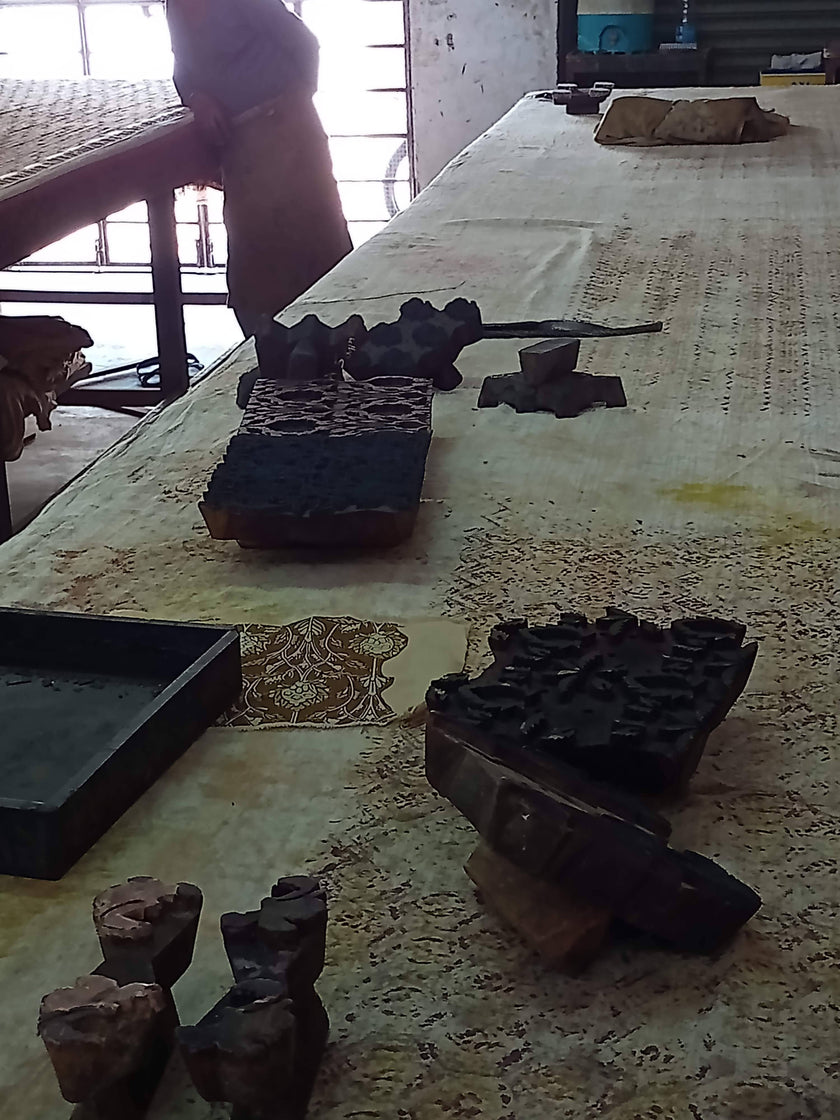 Kimono Jacket Block Print Reversible Quilted Floral Cotton