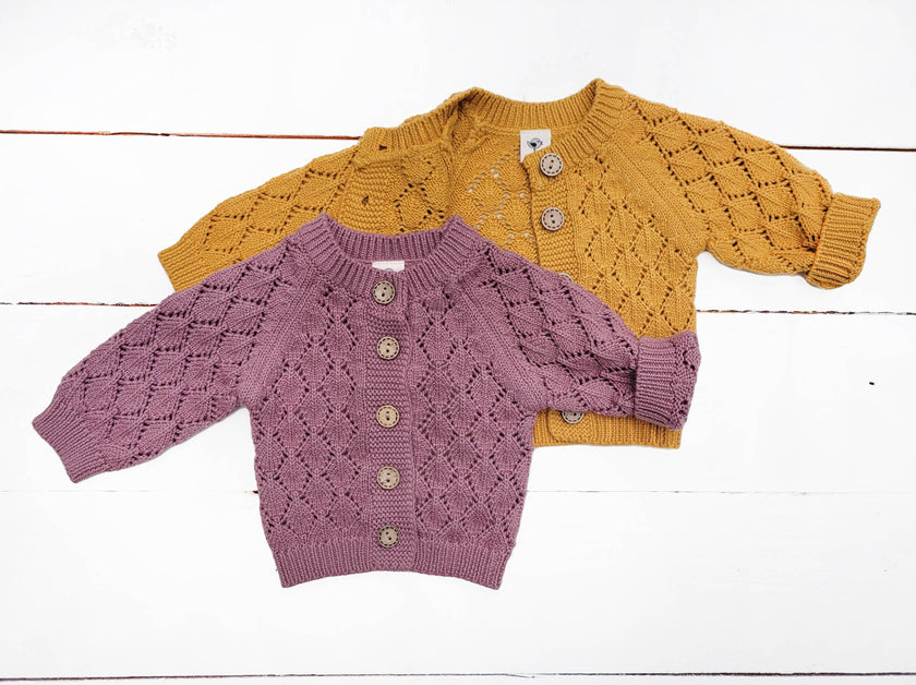 Baby Girl Knit Sweater Cardigan Cotton Top buttoned dressy