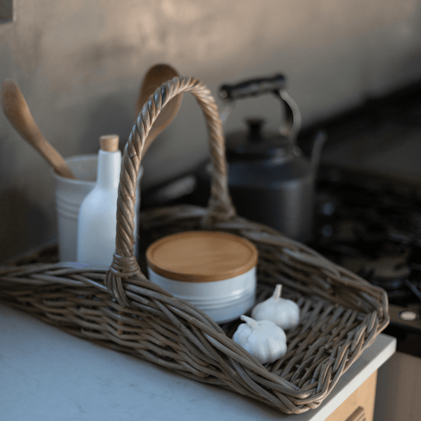 Rattan Garden Trug Basket