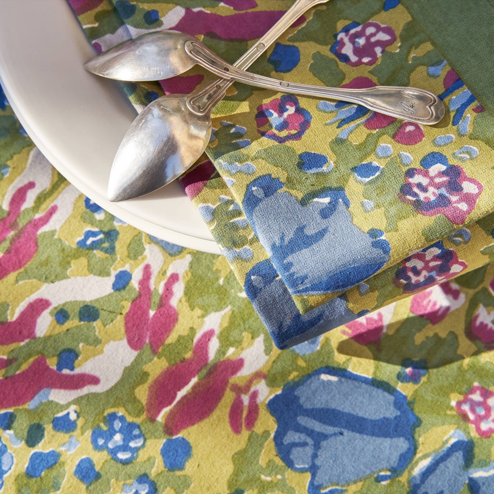 Jardin Blue & Vert | Tablecloth