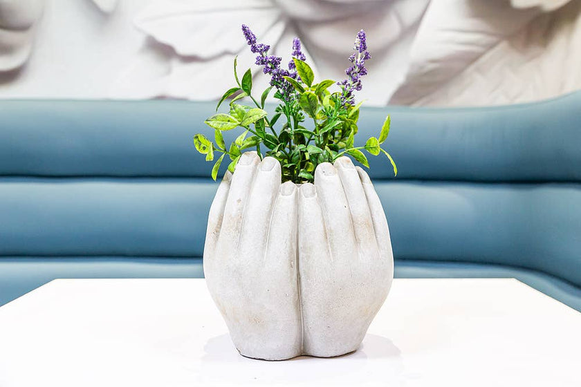 Sm Tall Hands Planter-7