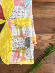 Bright Vintage 1960s Quilt with Knotting