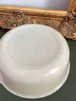 Vintage Ivory Fire King Oven Glass Round Baking or Serving Dish with Lid