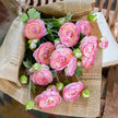 Artificial Ranunculus Flower Bundle Pink