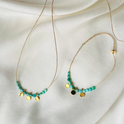 French Turquoise Delicate Necklace